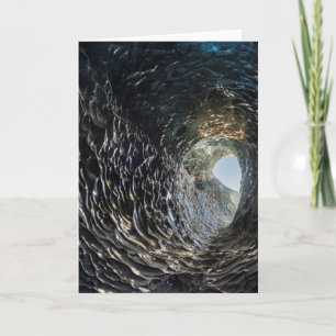 Cicular Opening In An Ice Cave Card