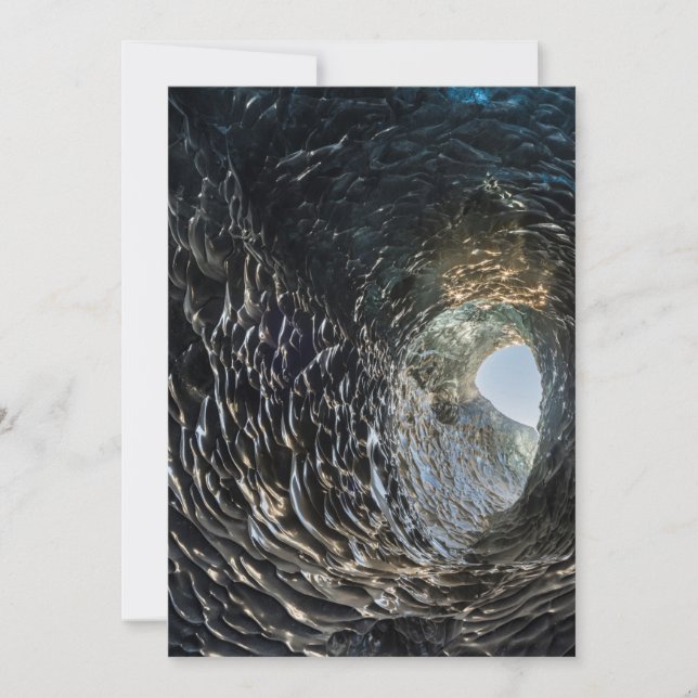 Cicular Opening In An Ice Cave Card (Front)