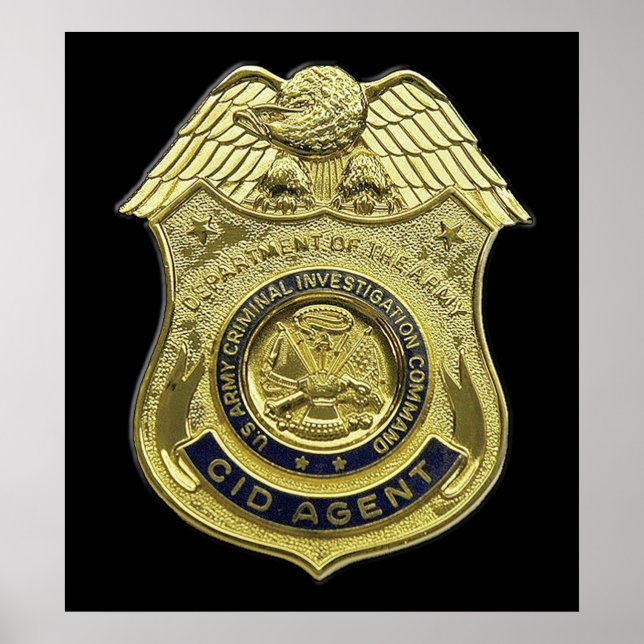 CID AGENT BADGE AMERICAN US USA Army Criminal Inve Poster (Front)