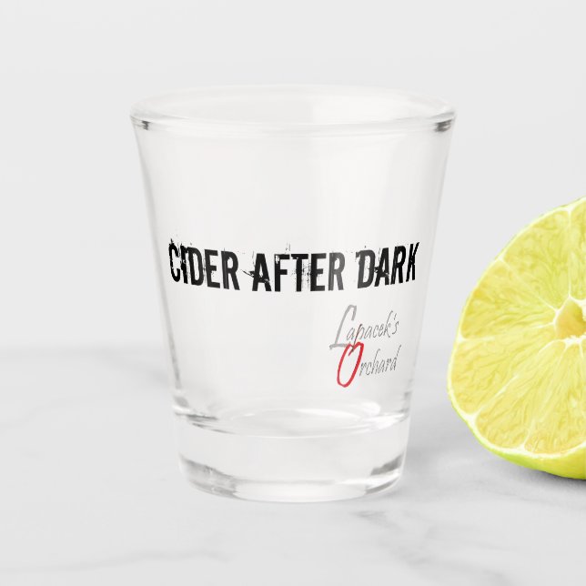 Cider after Dark Shot Glass (Front)