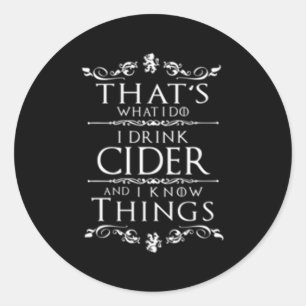 Cider Cider Cider Classic Round Sticker