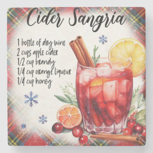 Cider Sangria Recipe Marble Coaster