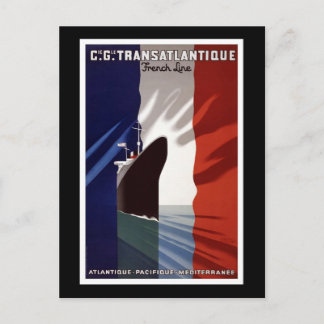 Cie Gle Transatlantique French Line Postcard