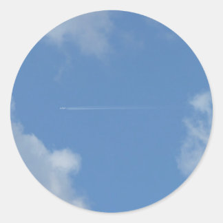 Ciel bleu classic round sticker