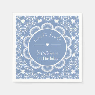 Cielito Lindo 1st Birthday Blue Napkin