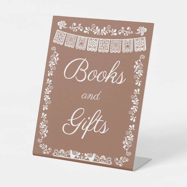 Cielito Lindo Baby Shower Books and Gifts Sign (Front)
