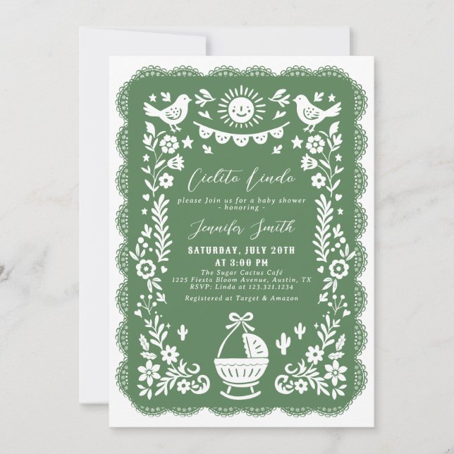 Cielito Lindo Baby Shower Invitation (Front)