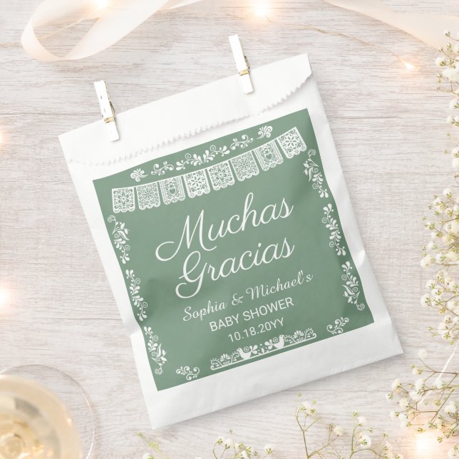 Cielito Lindo Baby Shower Muchas Gracias Favour Bag (Clipped)