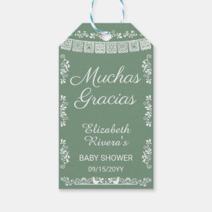 Cielito Lindo Baby Shower Muchas Gracias Gift Tags