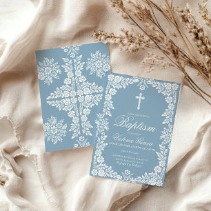 Cielito Lindo Baptism Baby Blue Invitation