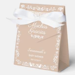 Cielito Lindo Beige Baby Shower Muchas Gracias Favour Box