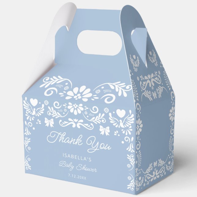 Cielito Lindo Blue Baby Shower Favour Box (Front)