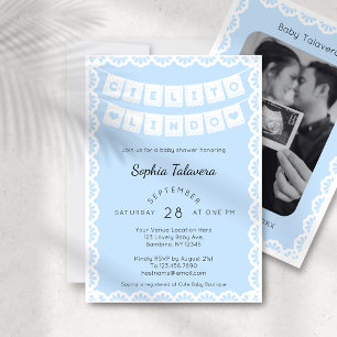 Cielito Lindo Blue Baby Shower Invitation
