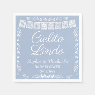 Cielito Lindo Blue Baby Shower Napkin