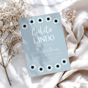 Cielito Lindo Blue Mexican Boy Baby Shower Party Invitation