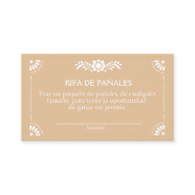 Cielito Lindo Brown Spanish Enclosure Raffle Card