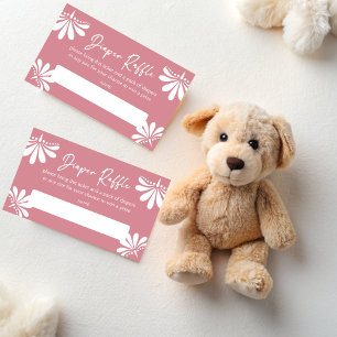 Cielito lindo dusty pink Mexican diaper raffle Enclosure Card