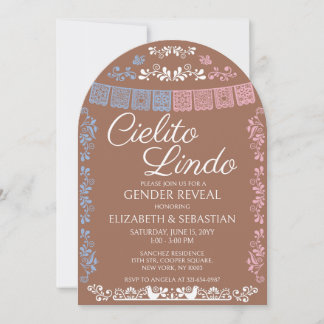 Cielito Lindo Gender Reveal Party Arch Invitation