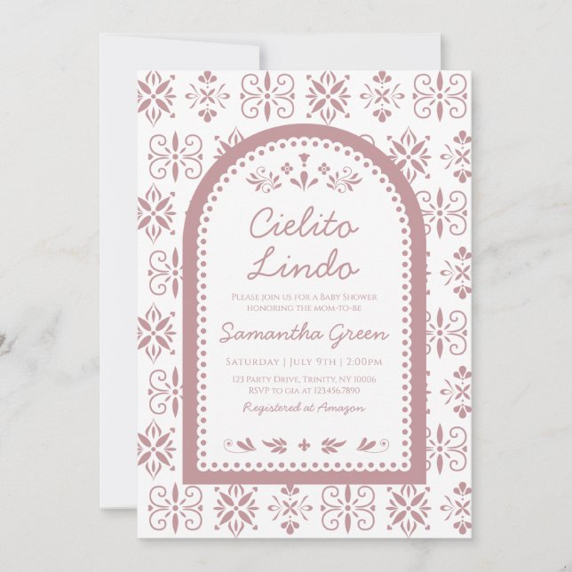 Cielito Lindo Girl Baby Shower Invitation (Front)