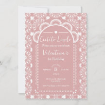 Cielito Lindo Invitation 1st Birthday Pink