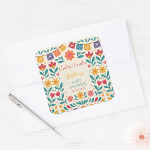Cielito Lindo Mexican Baby Shower Fiesta Square Sticker