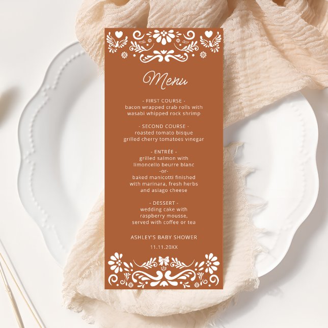 Cielito Lindo Mexican Baby Shower Menu (Creator Uploaded)