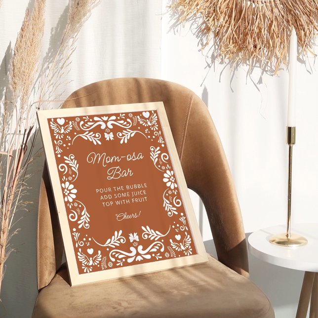 Cielito Lindo Mexican Baby Shower Mum-osa Bar Poster (Creator Uploaded)