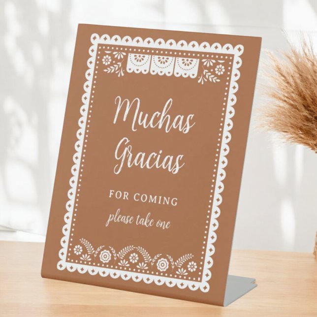 Cielito Lindo Mexican Baby Shower Thank You Pedestal Sign (Creator Uploaded)