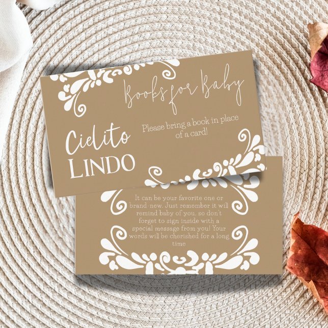 Cielito Lindo Mexican Fiesta Books for Baby Shower Enclosure Card (Creator Uploaded)