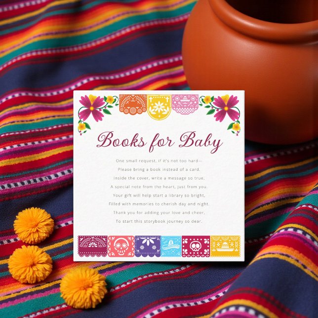 Cielito Lindo Mexican Papel Picado Folk Art Fiesta Enclosure Card (Creator Uploaded)