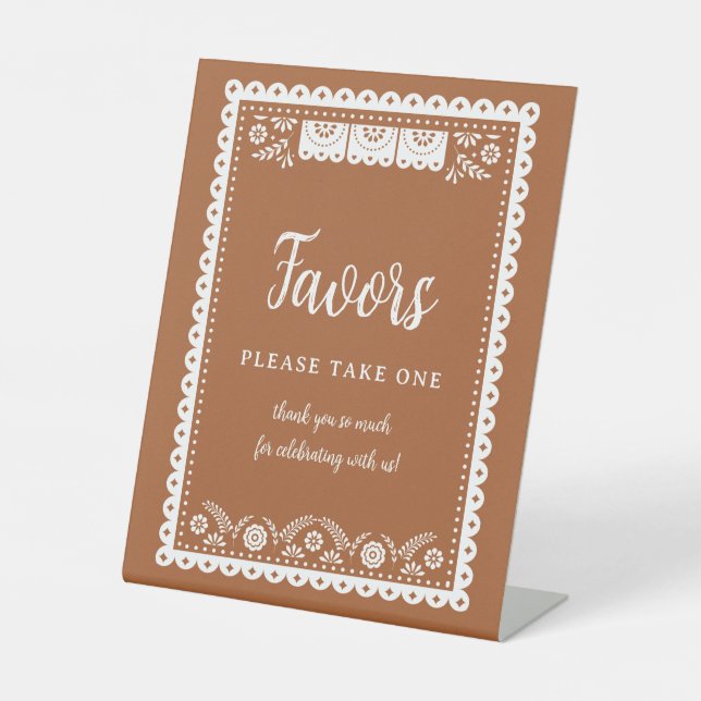Cielito Lindo Mexican Theme Favours Pedestal Sign (Front)