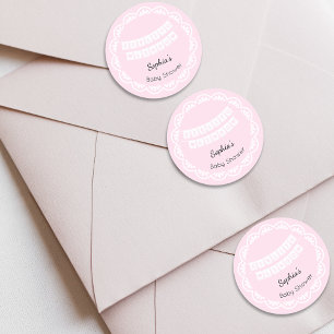 Cielito Lindo Pink Baby Shower Classic Round Sticker