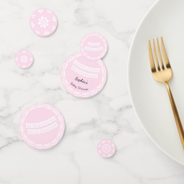Cielito Lindo Pink Baby Shower Table Confetti (Group)