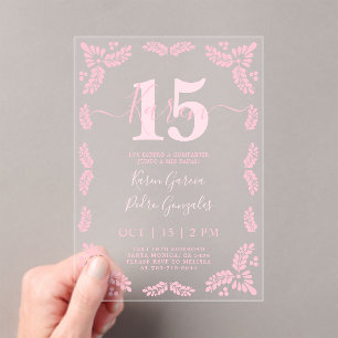Cielito Lindo Quinceanera Acrylic Invitations