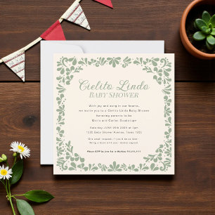 Cielito Lindo  sage and cream all in one  Invitation