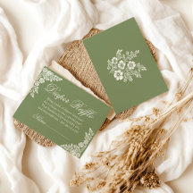 Cielito Lindo sage green baby shower Diaper Raffle