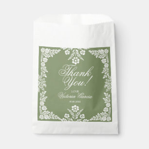 Cielito Lindo sage green olive baby shower  Favour Bag