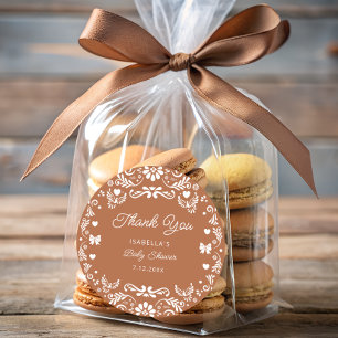 Cielito Lindo Talavera Mexican Baby Show Thank You Classic Round Sticker