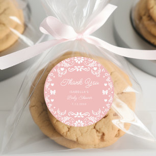 Cielito Lindo Talavera Mexican Baby Show Thank You Classic Round Sticker