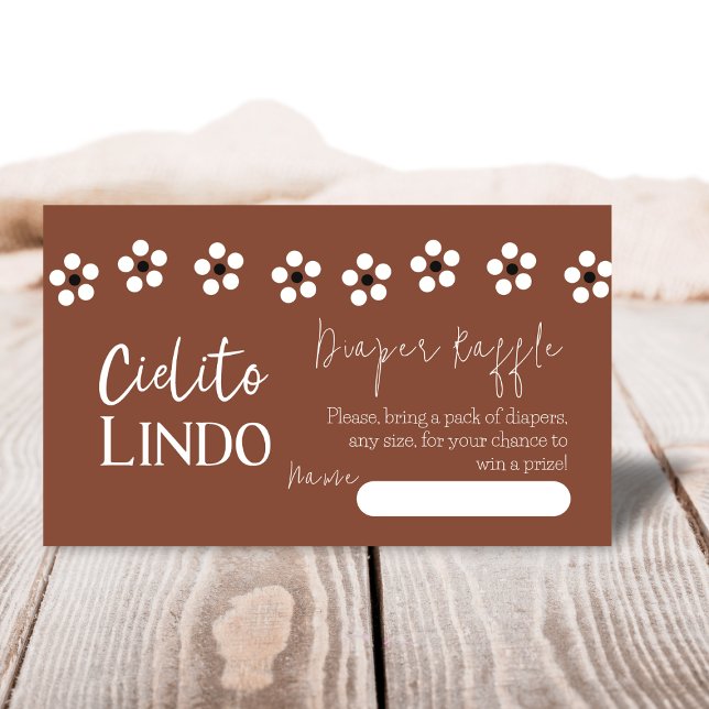 Cielito Lindo Talavera Mexican Baby Shower Diaper Enclosure Card (Creator Uploaded)