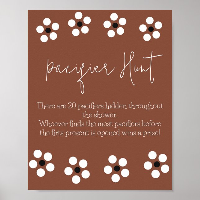 Cielito Lindo Talavera Mexican Baby Shower Game Poster (Front)