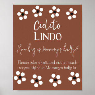 Cielito Lindo Talavera Mexican Baby Shower Game Poster