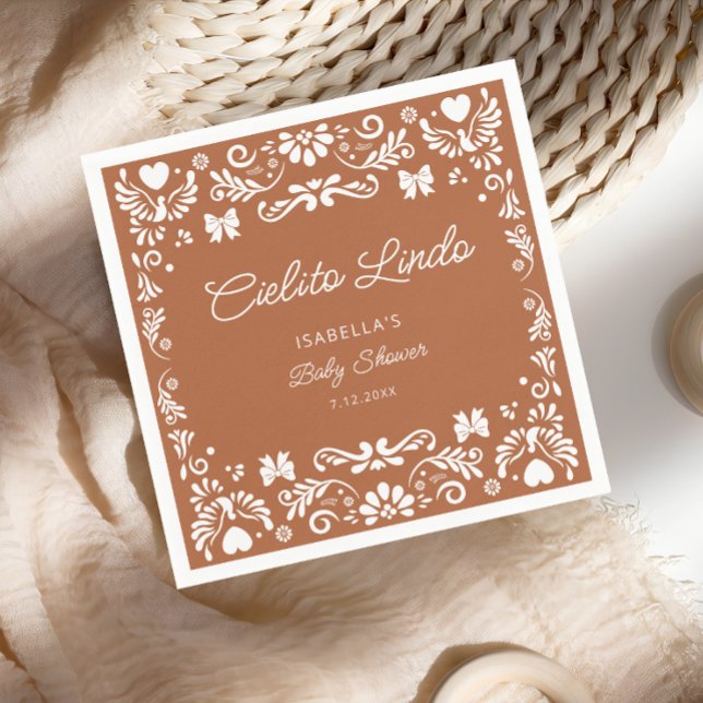 Cielito Lindo Talavera Mexican Baby Shower Napkins (Creator Uploaded)