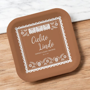 Cielito Lindo Talavera Mexican Baby Shower Paper Plate