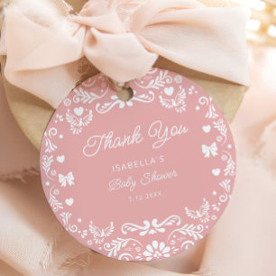 Cielito Lindo Talavera Mexican Baby Shower Thanks Favour Tags