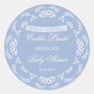 Cielito Lindo Talavera Mexican Boy Baby Shower Classic Round Sticker