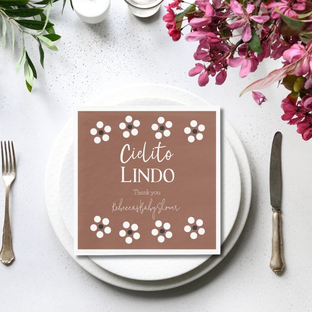 Cielito Lindo Talavera Mexican Fiesta Baby Shower Napkin (Creator Uploaded)
