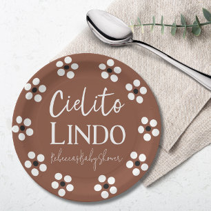 Cielito Lindo Talavera Mexican Fiesta Baby Shower Paper Plate