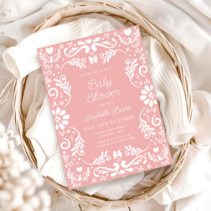 Cielito Lindo Talavera Mexican Girl Baby Shower Invitation
