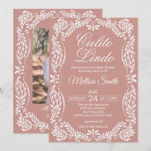 Cielito Lindo Talavera Mexican Pink Baby Shower Invitation